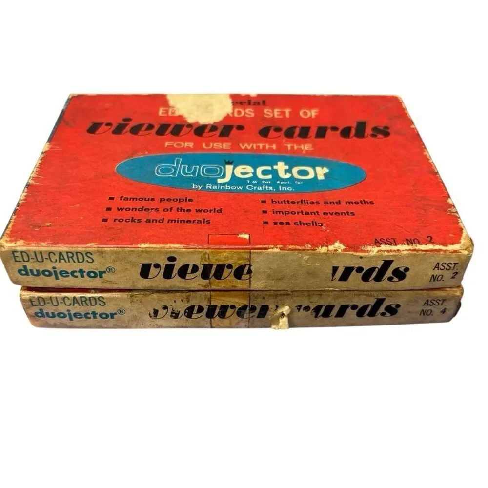 2 Duojector Ed-U-Cards Sets Of Viewer Cards *Read*